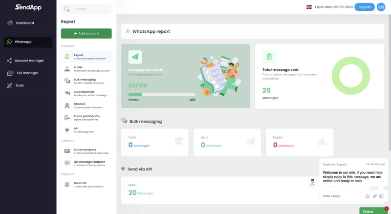 Acesso à Nuvem SendApp