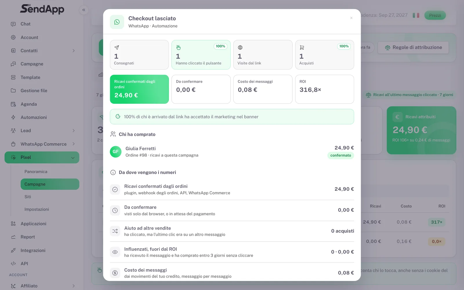 Die Detailansicht der Automatisierung „Checkout abgebrochen“
