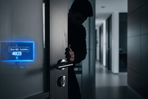 - im Generieren eines Bildes einer verschlossenen Tür mit einem Computerbildschirm im Hintergrund, der ein Bild anzeigt