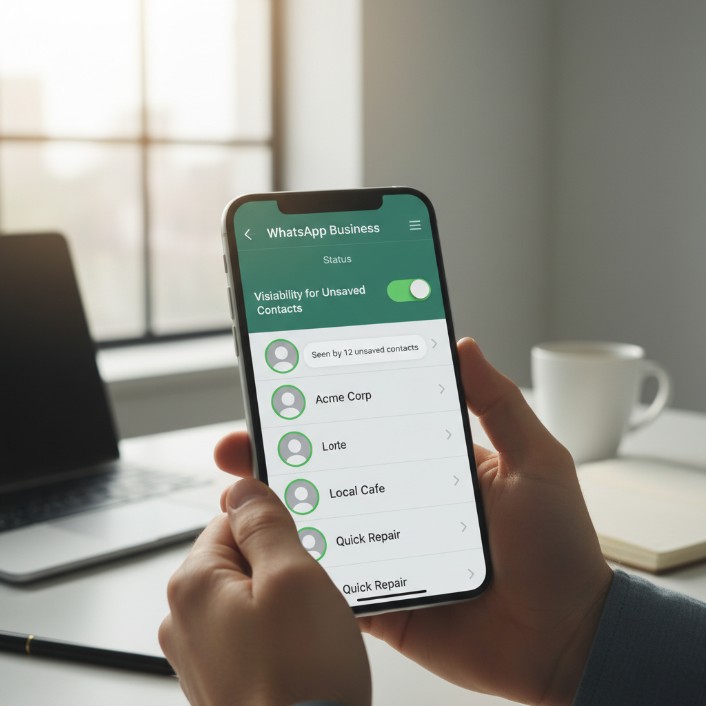 Os status do WhatsApp Business ficam visíveis para contatos não salvos.
